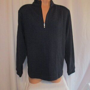 Nike Golf Pullover Sweater Mock Neck Size Medium 3/4 Zip Blue